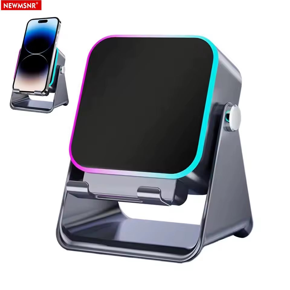 5 in 1 Auto-Induction 5000Mah Wireless Induction Speaker 8 RGB Lights HIFI Sound Portable Bluetooth Phone Holder Gifts