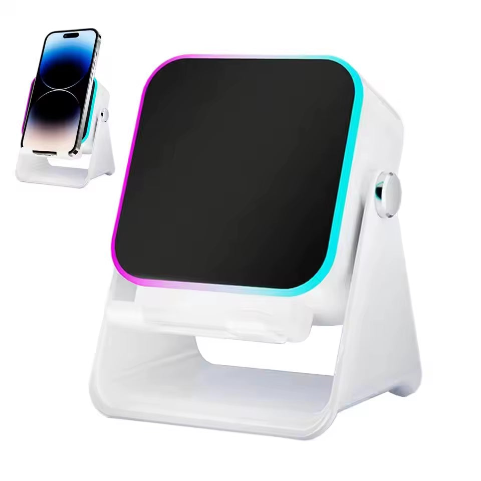 5 in 1 Auto-Induction 5000Mah Wireless Induction Speaker 8 RGB Lights HIFI Sound Portable Bluetooth Phone Holder Gifts